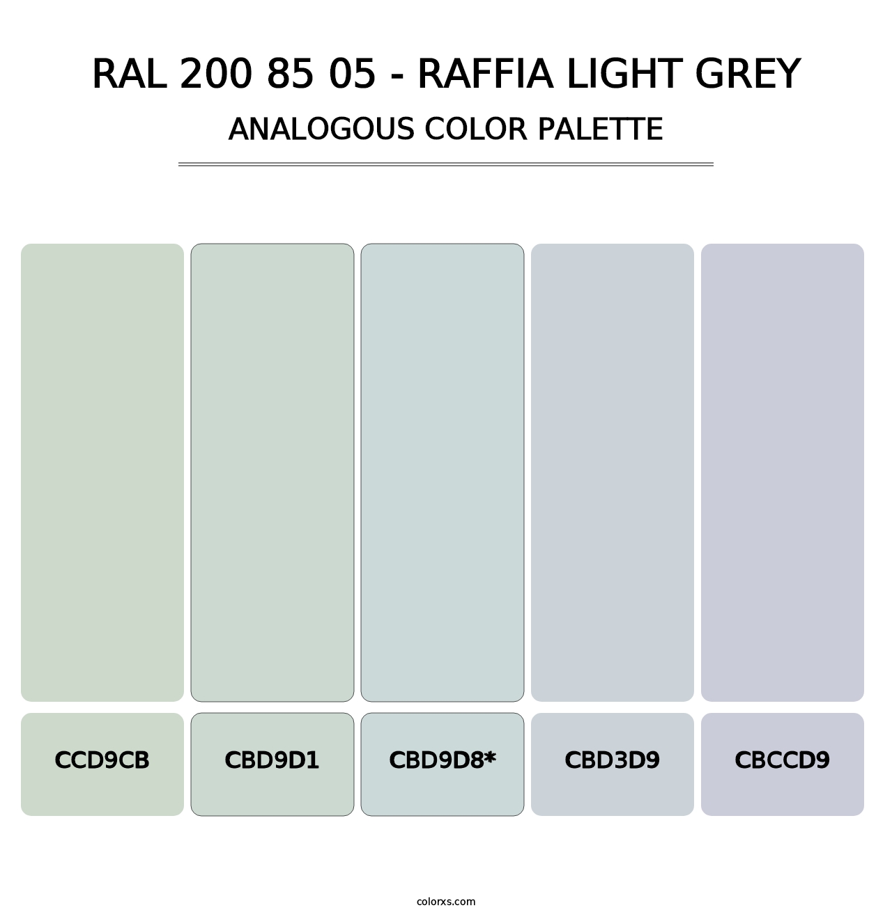 RAL 200 85 05 - Raffia Light Grey - Analogous Color Palette
