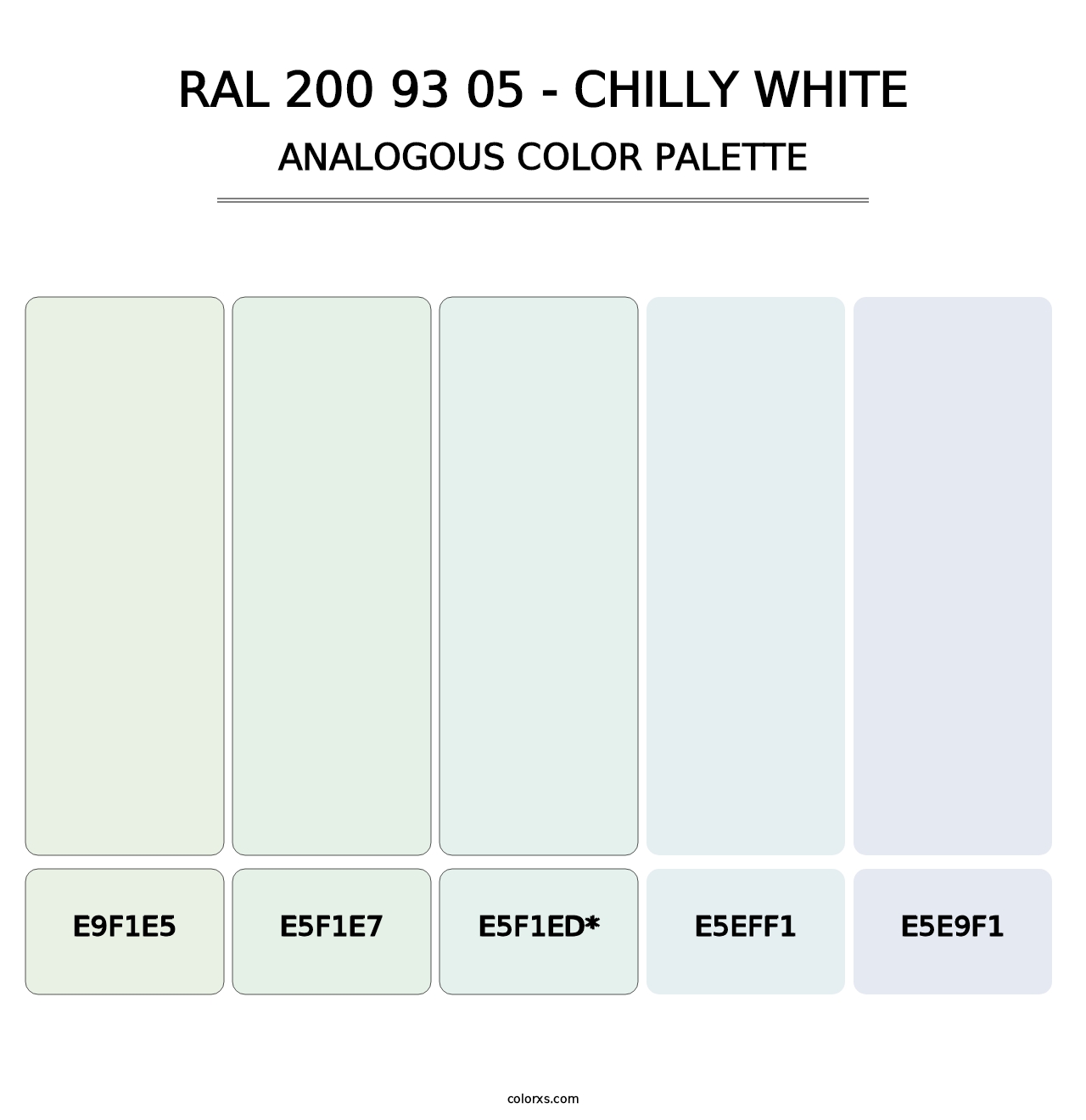 RAL 200 93 05 - Chilly White - Analogous Color Palette