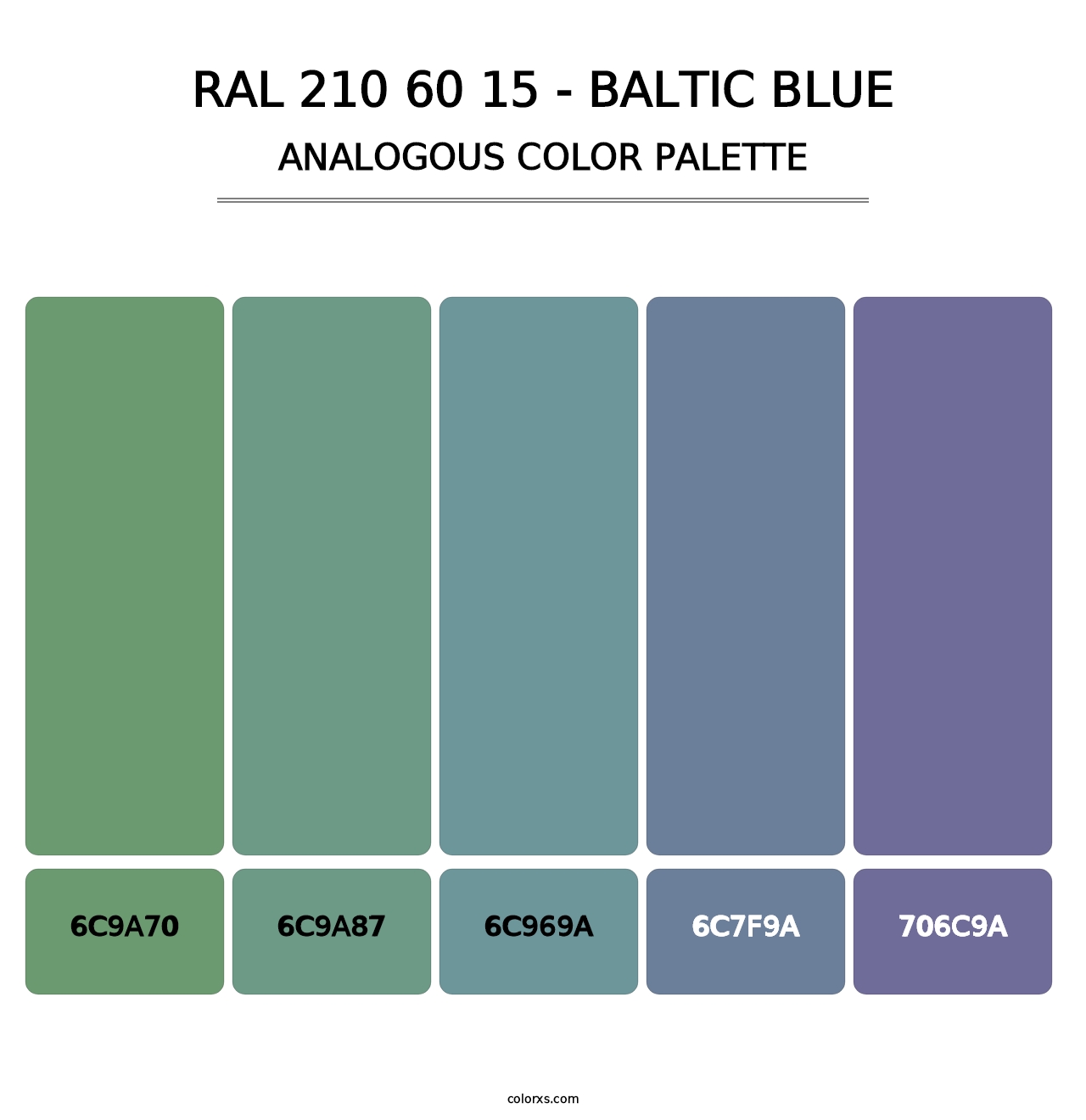 RAL 210 60 15 - Baltic Blue - Analogous Color Palette