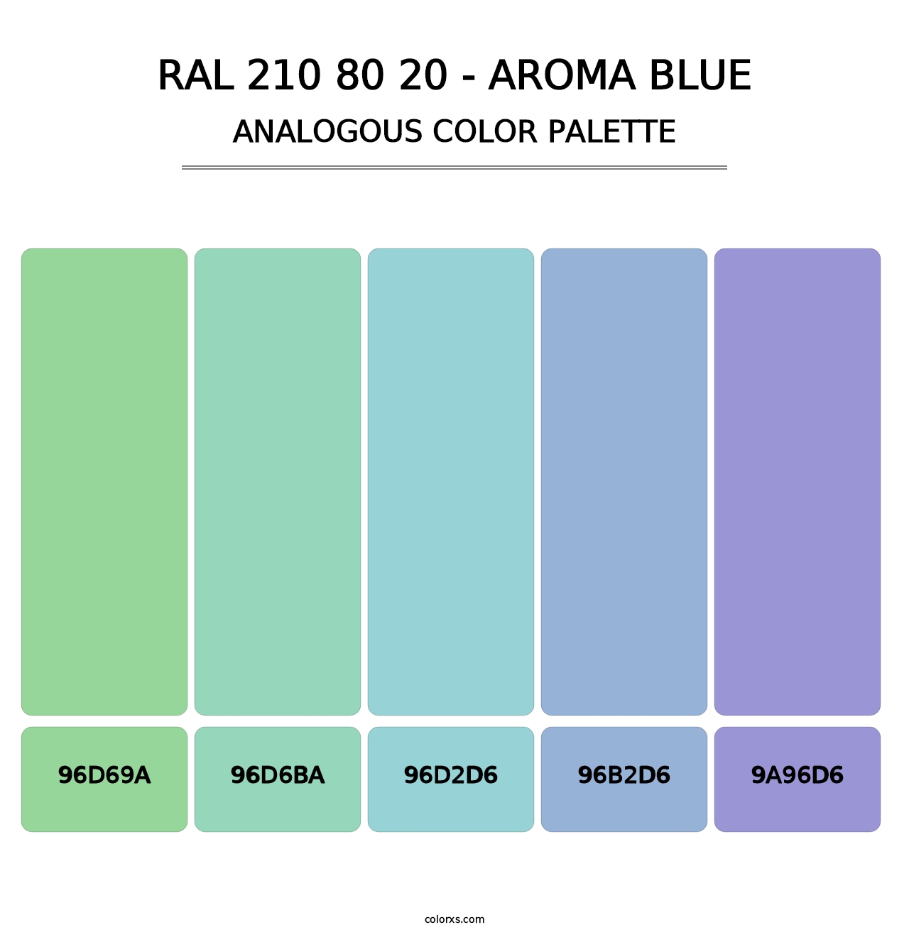 RAL 210 80 20 - Aroma Blue - Analogous Color Palette