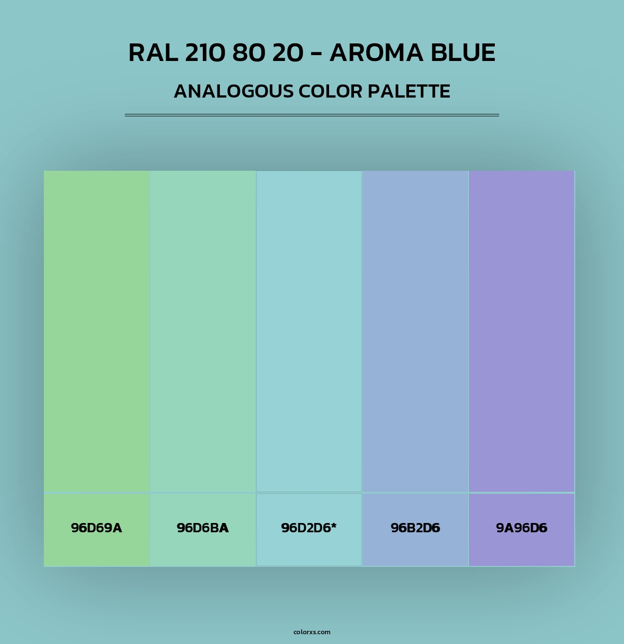 RAL 210 80 20 - Aroma Blue - Analogous Color Palette