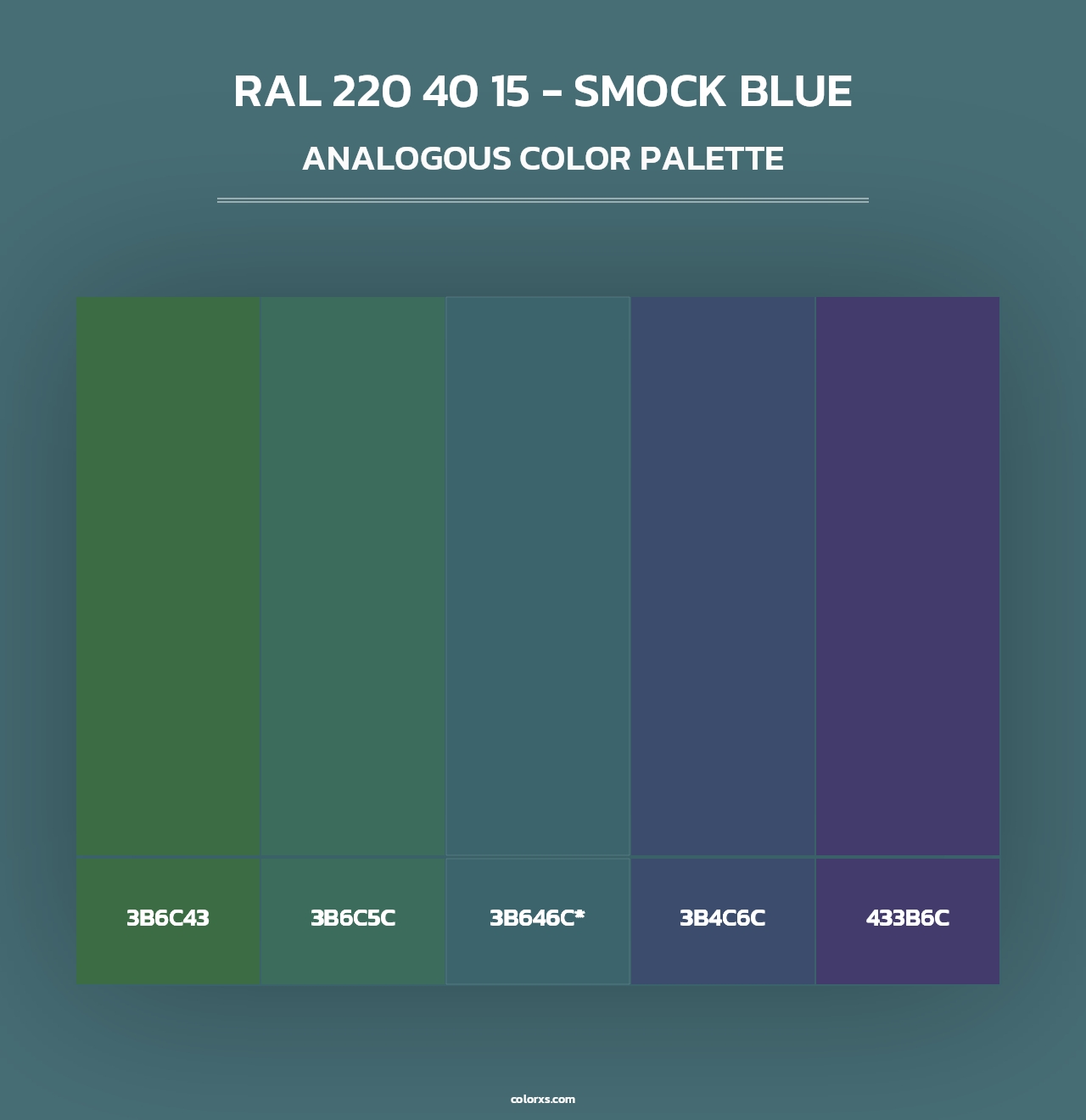 RAL 220 40 15 - Smock Blue - Analogous Color Palette