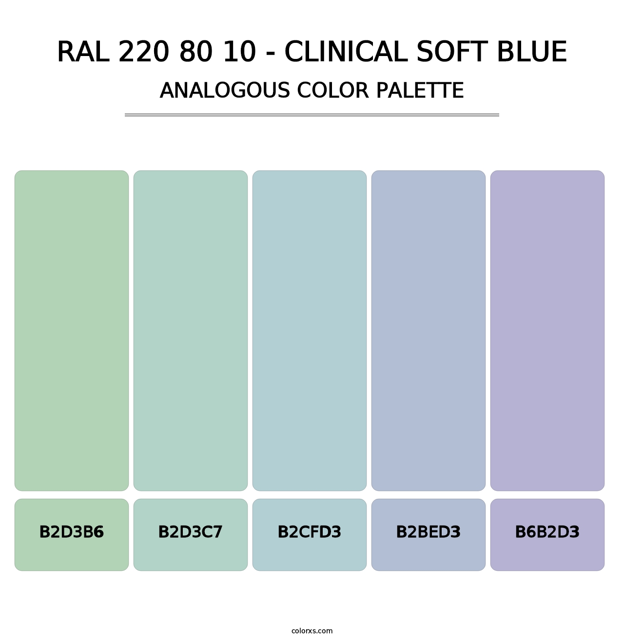 RAL 220 80 10 - Clinical Soft Blue - Analogous Color Palette