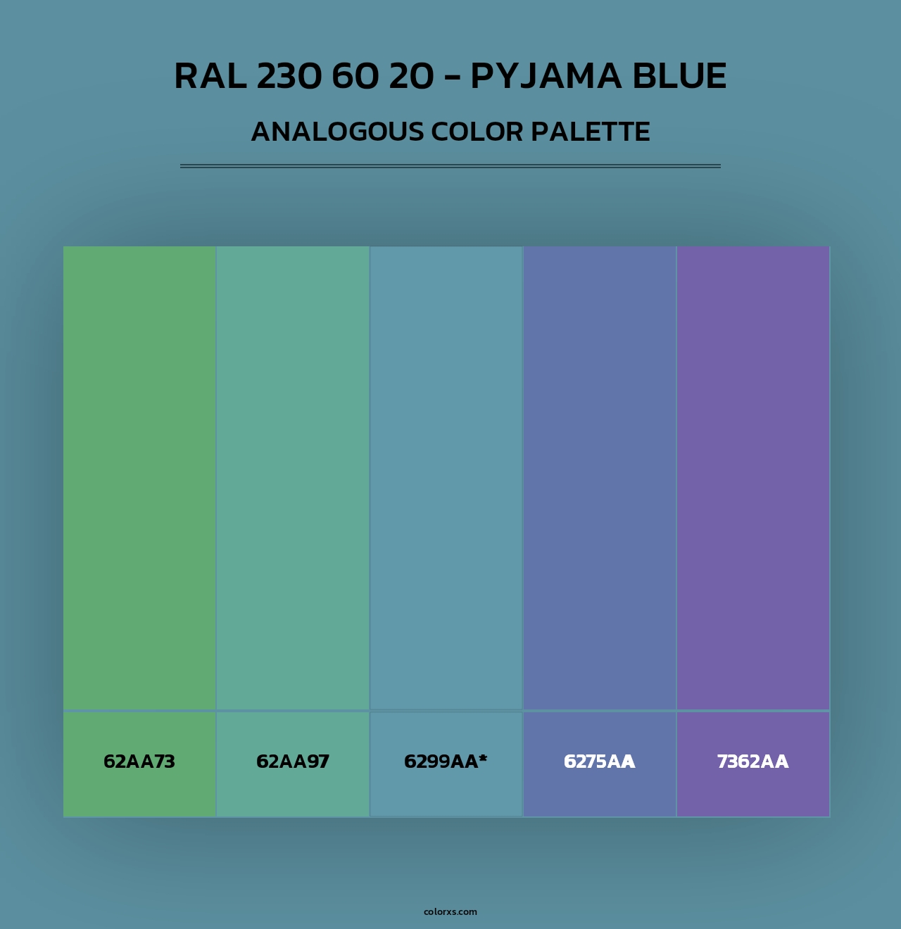 RAL 230 60 20 - Pyjama Blue - Analogous Color Palette