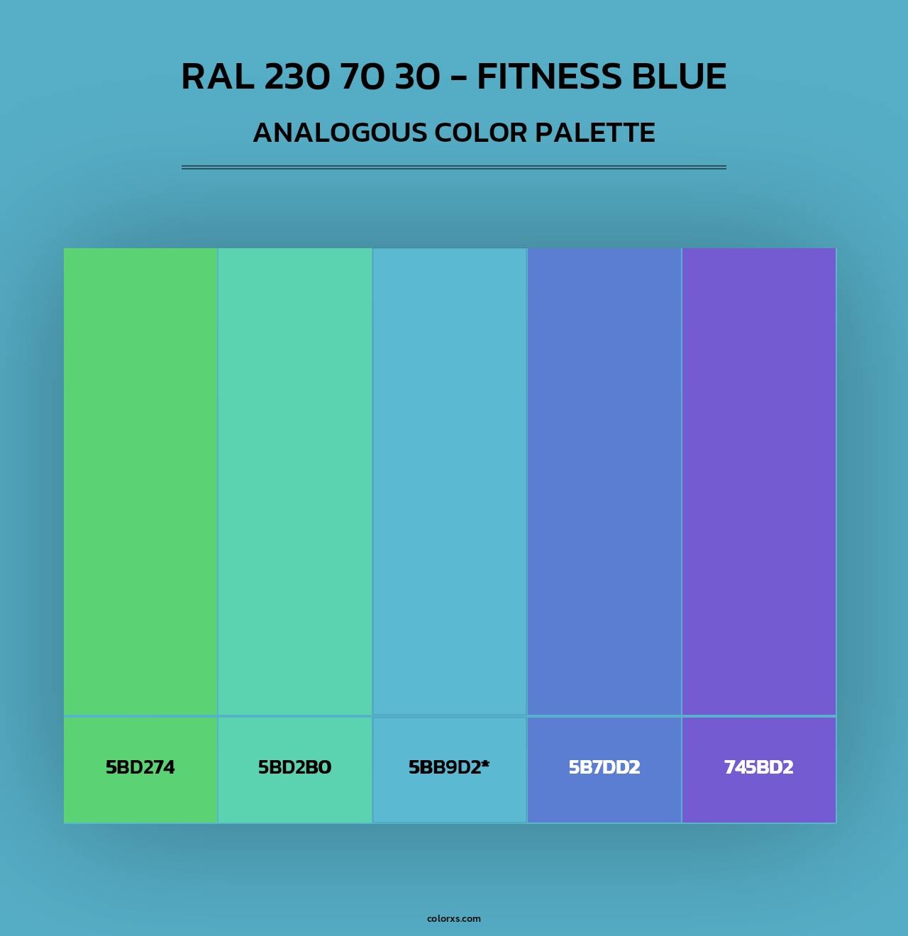 RAL 230 70 30 - Fitness Blue - Analogous Color Palette