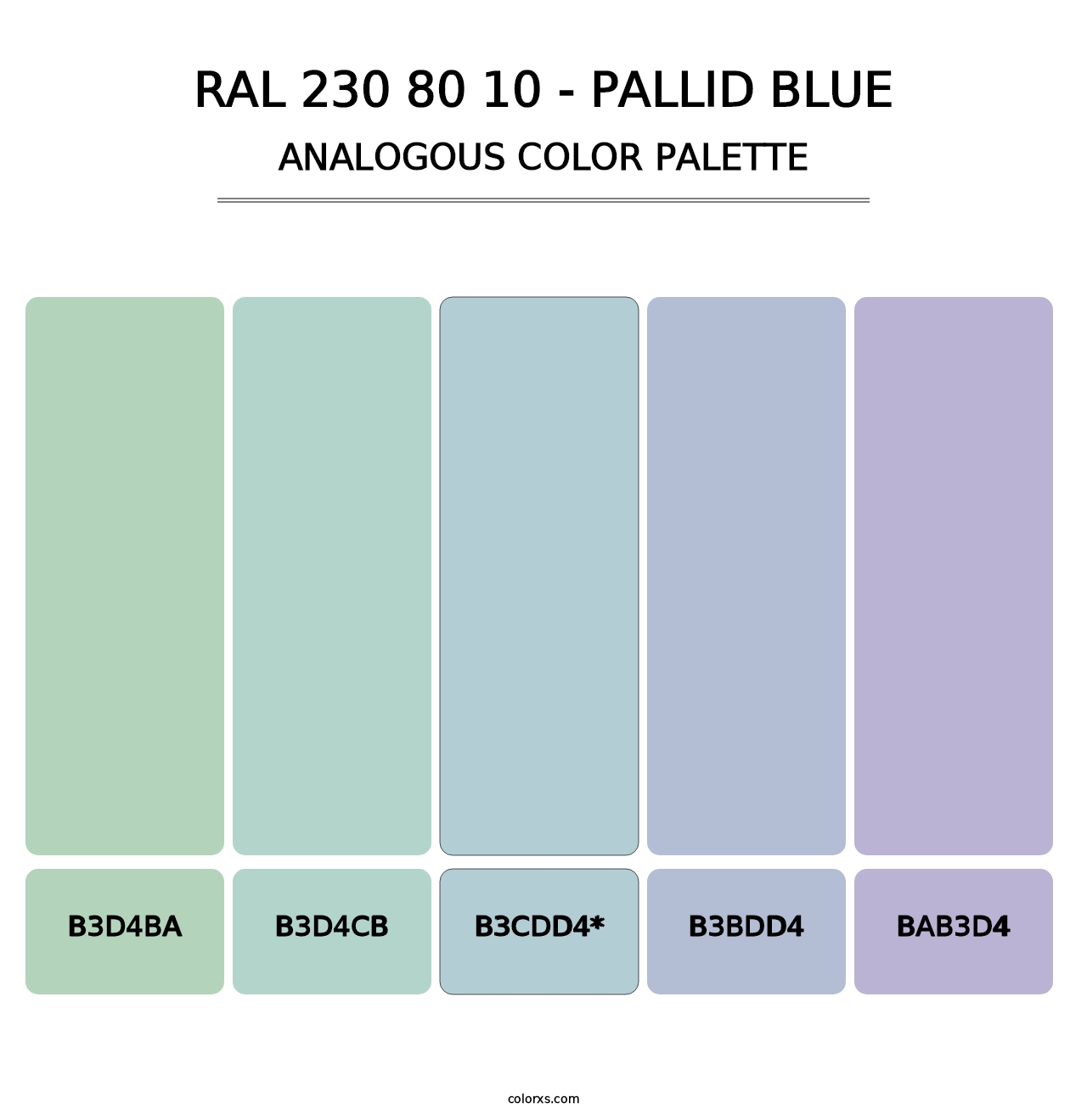 RAL 230 80 10 - Pallid Blue - Analogous Color Palette