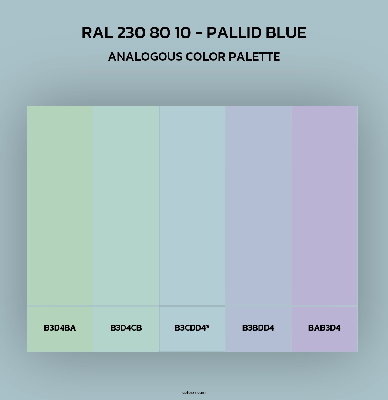RAL 230 80 10 - Pallid Blue - Analogous Color Palette