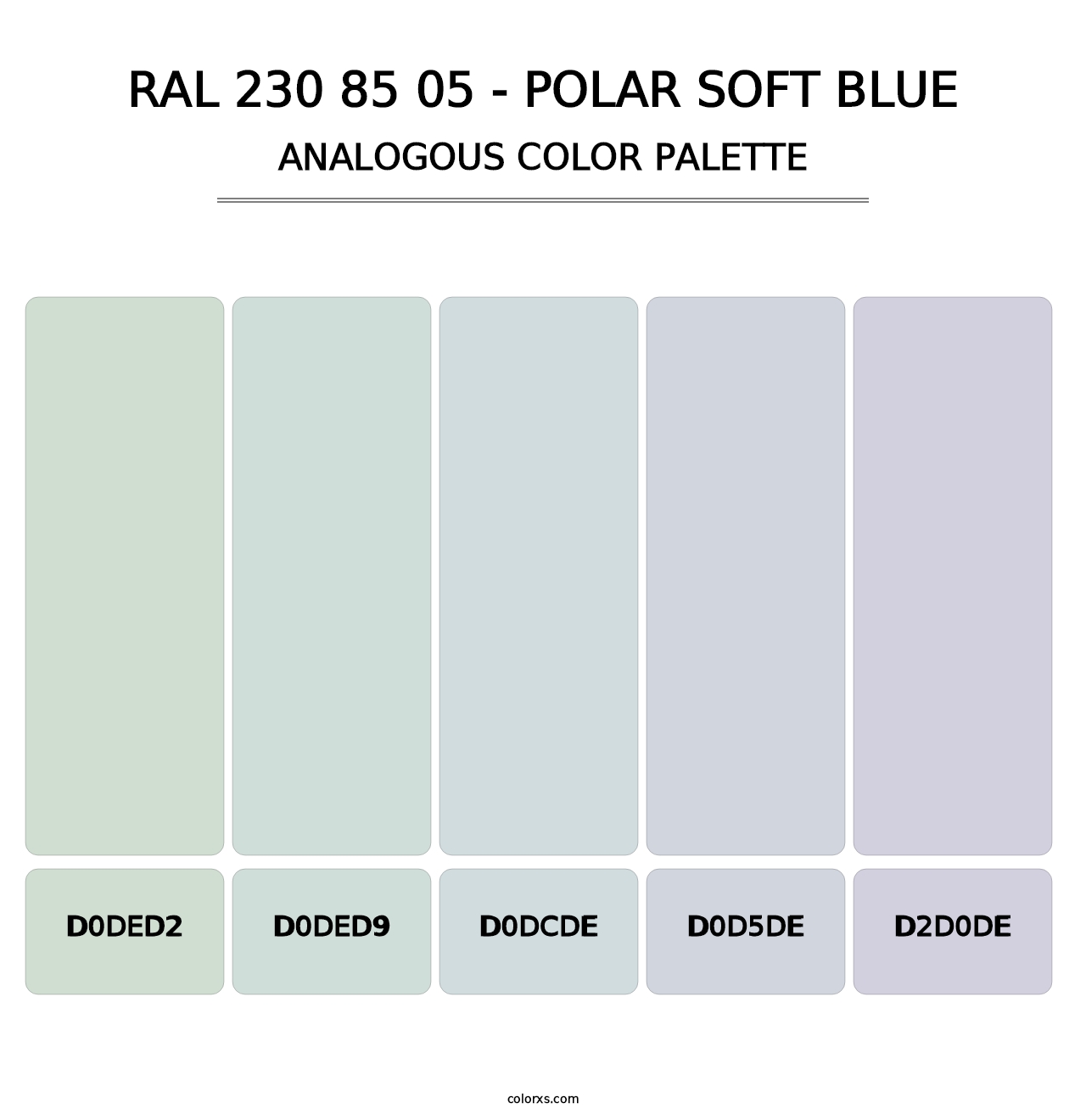 RAL 230 85 05 - Polar Soft Blue - Analogous Color Palette