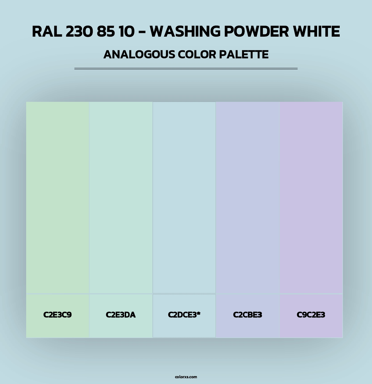 RAL 230 85 10 - Washing Powder White - Analogous Color Palette