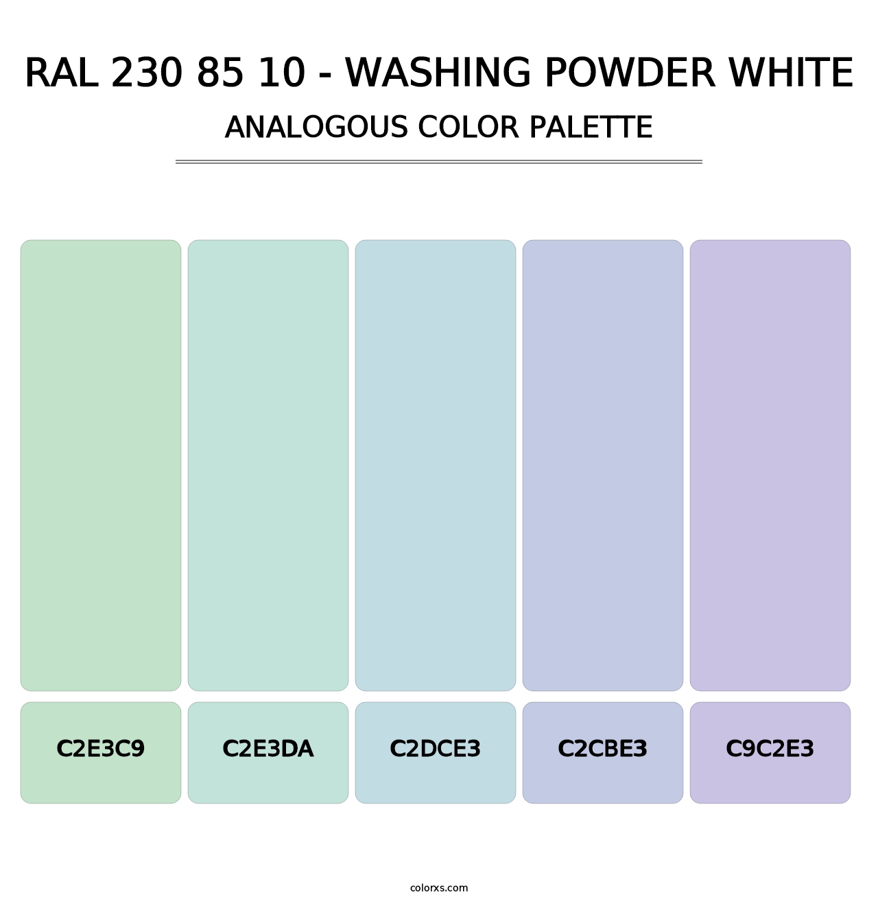 RAL 230 85 10 - Washing Powder White - Analogous Color Palette