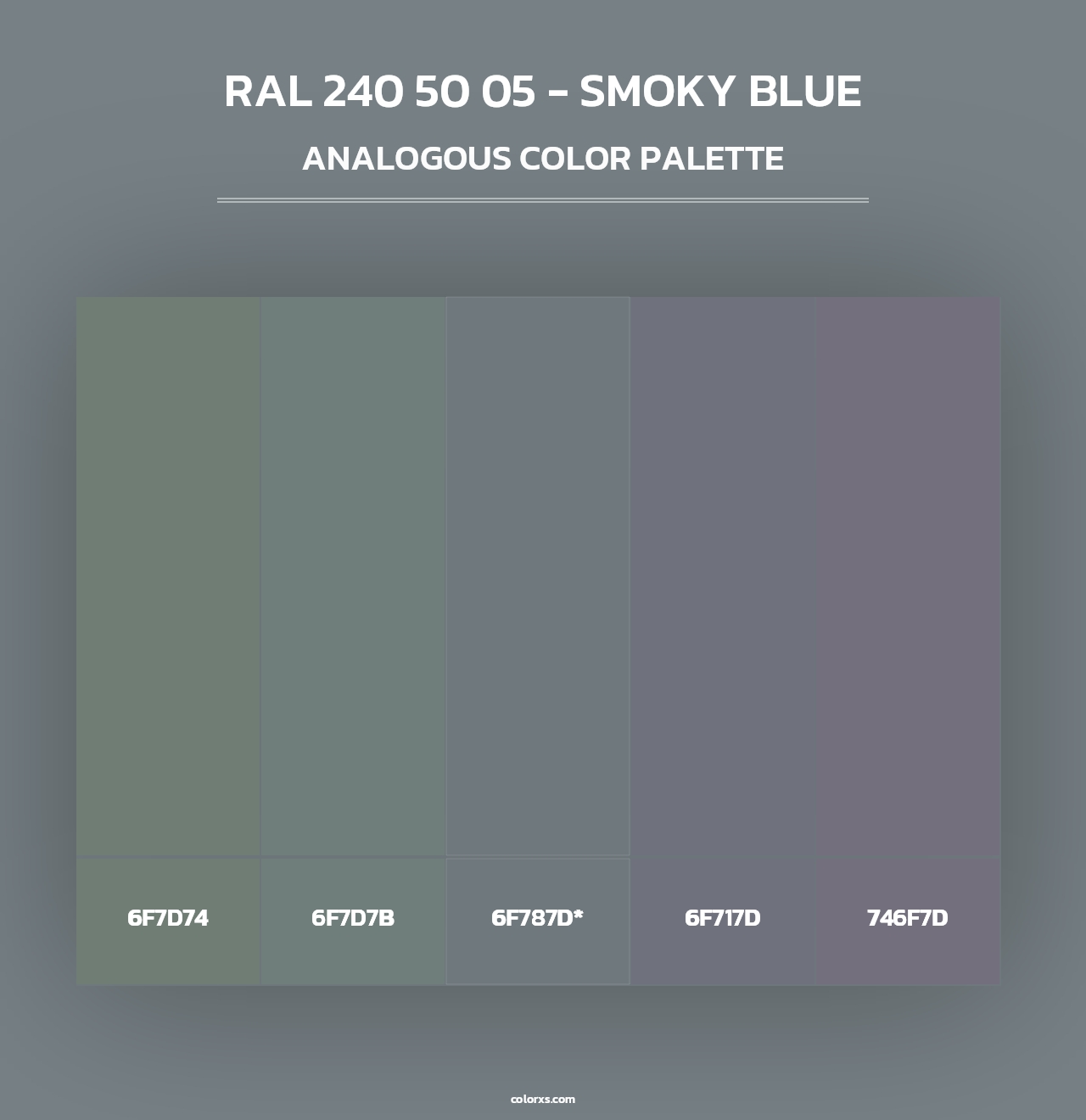 RAL 240 50 05 - Smoky Blue - Analogous Color Palette