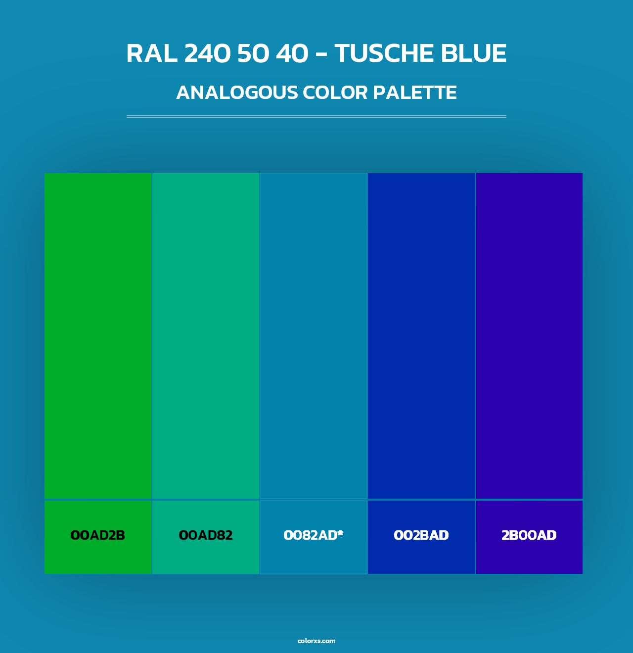 RAL 240 50 40 - Tusche Blue - Analogous Color Palette