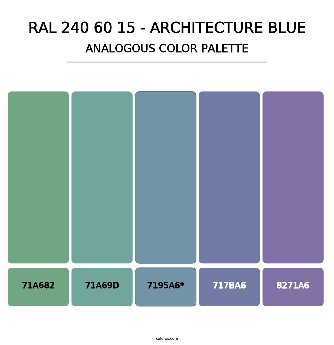 RAL 240 60 15 - Architecture Blue - Analogous Color Palette