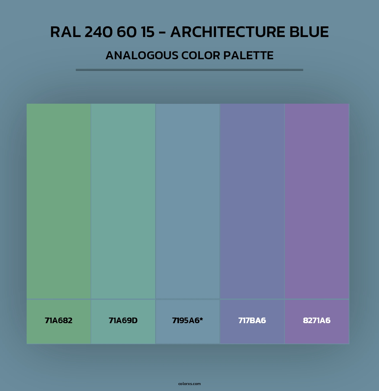 RAL 240 60 15 - Architecture Blue - Analogous Color Palette