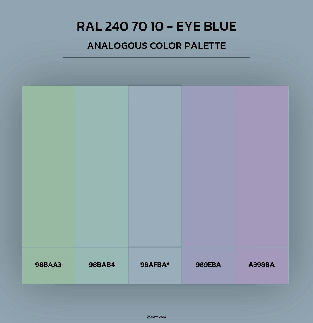 RAL 240 70 10 - Eye Blue - Analogous Color Palette