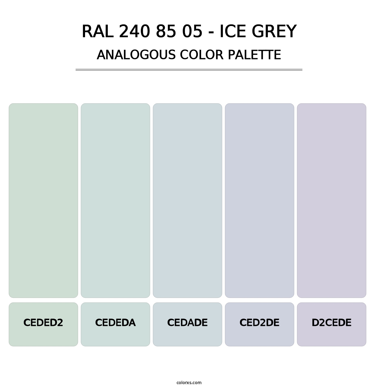 RAL 240 85 05 - Ice Grey - Analogous Color Palette
