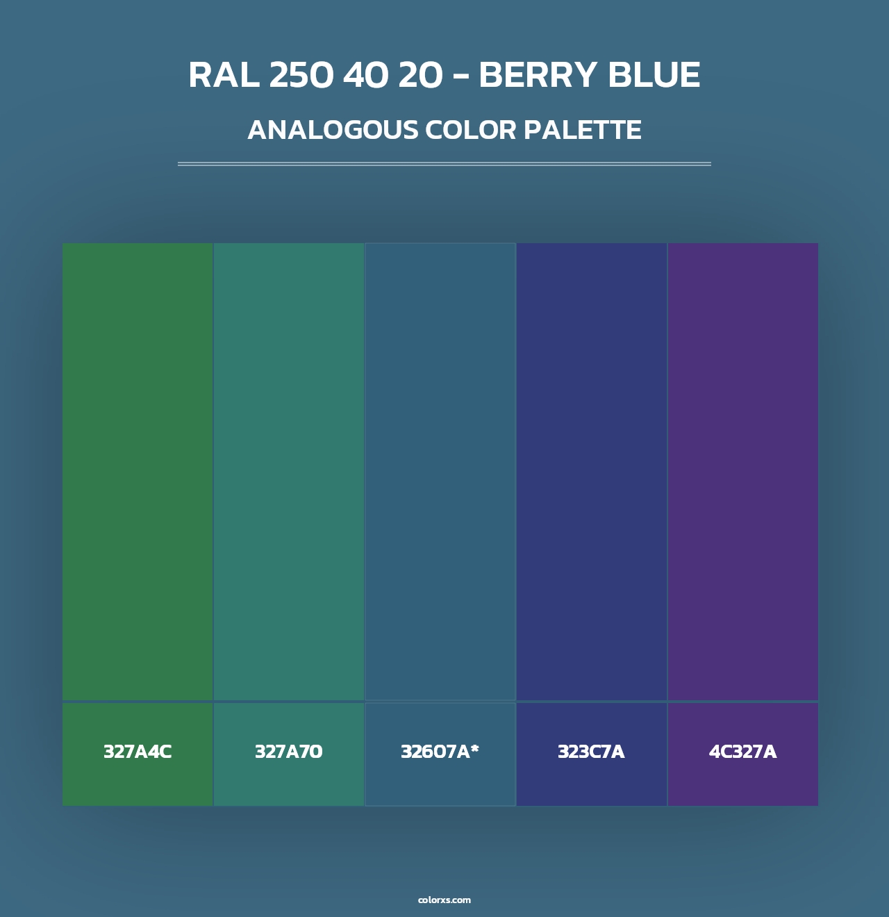 RAL 250 40 20 - Berry Blue - Analogous Color Palette