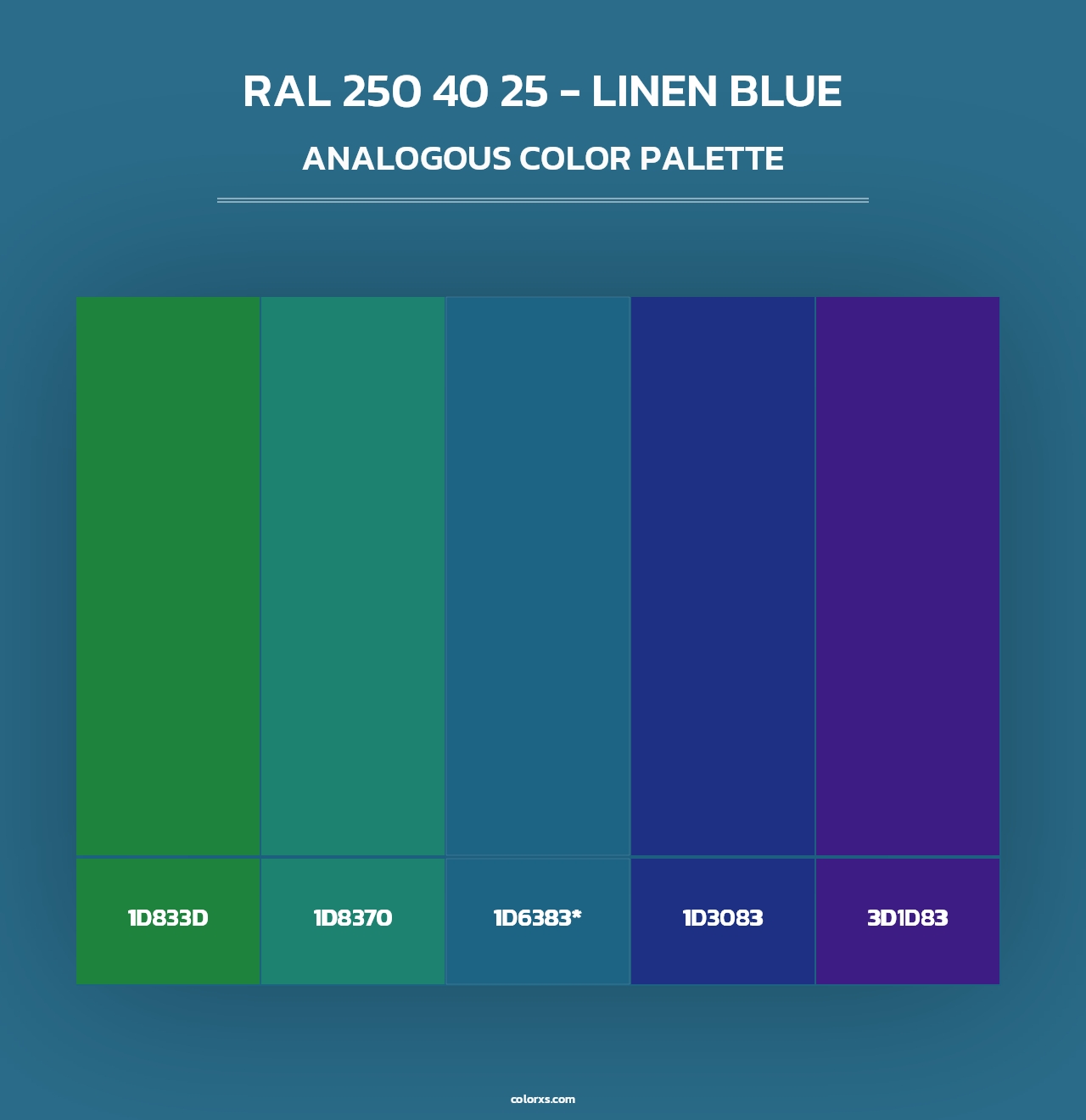 RAL 250 40 25 - Linen Blue - Analogous Color Palette