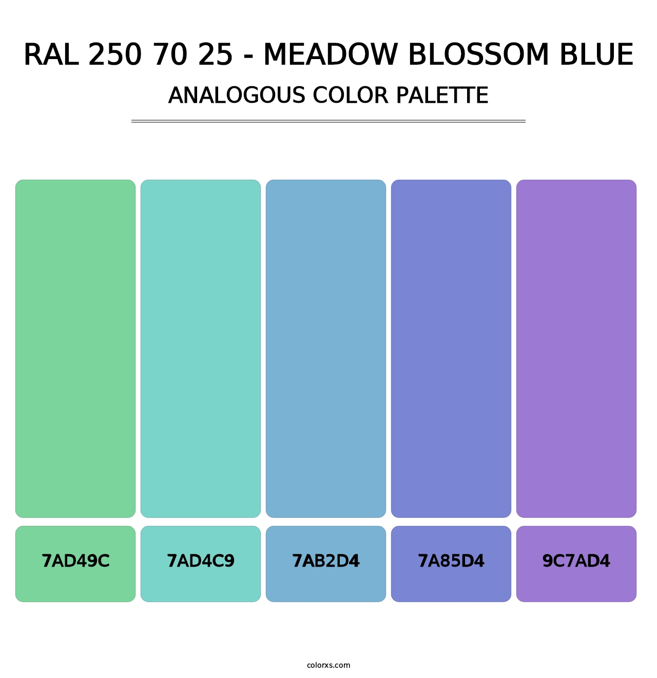 RAL 250 70 25 - Meadow Blossom Blue - Analogous Color Palette