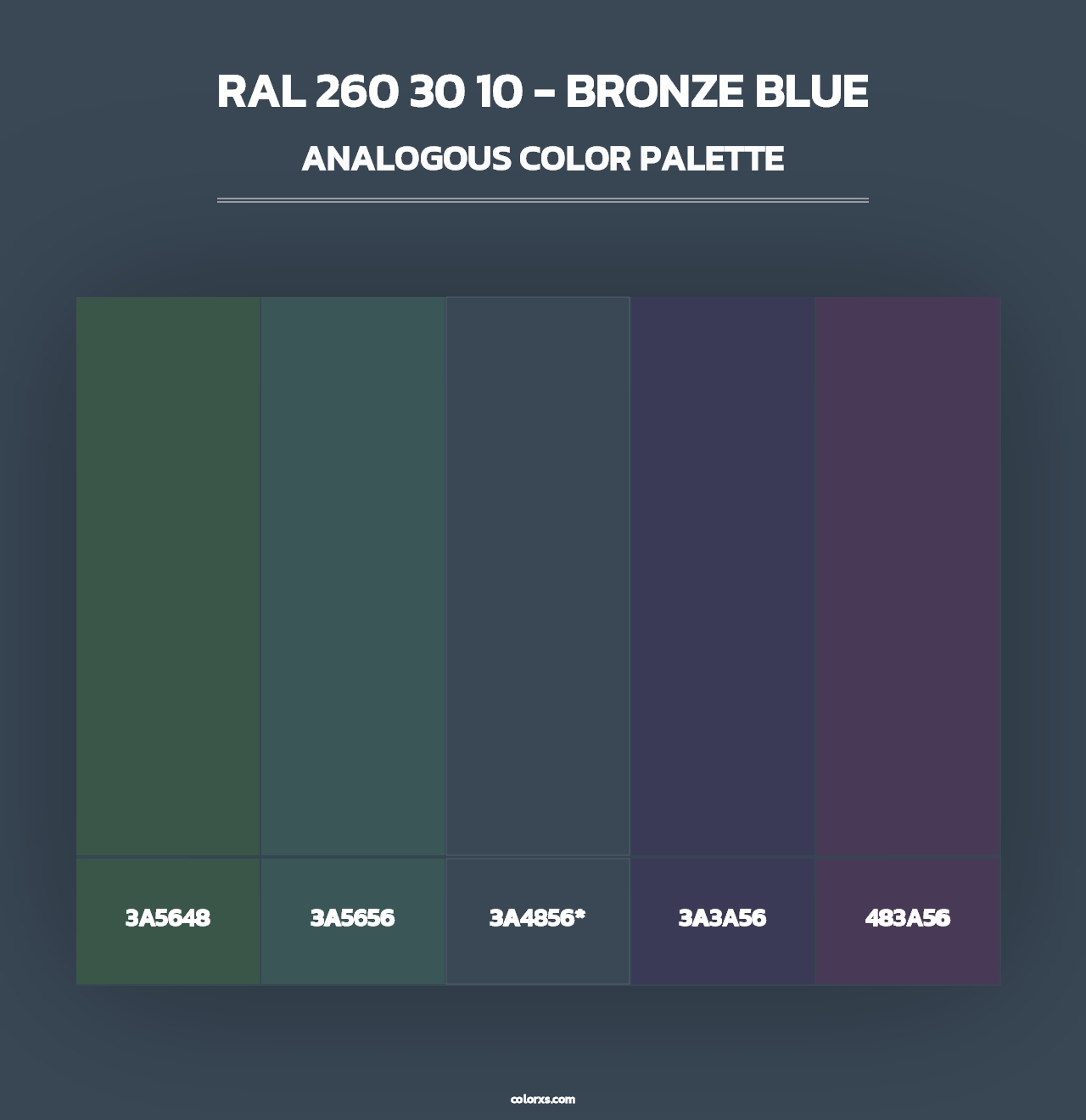 RAL 260 30 10 - Bronze Blue - Analogous Color Palette