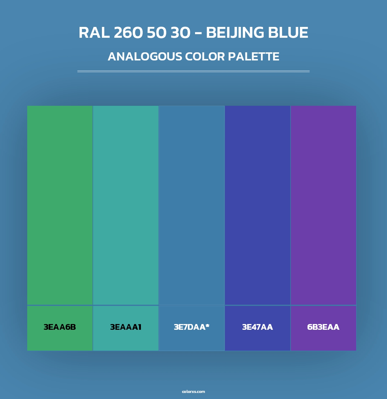RAL 260 50 30 - Beijing Blue - Analogous Color Palette