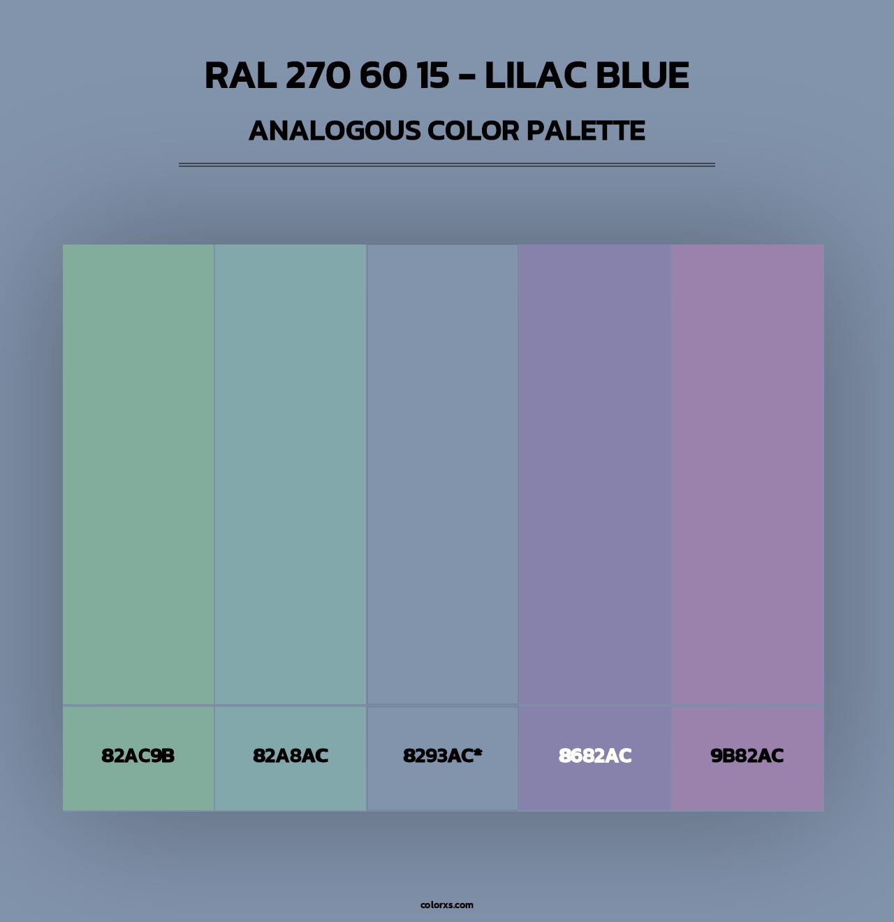 RAL 270 60 15 - Lilac Blue - Analogous Color Palette