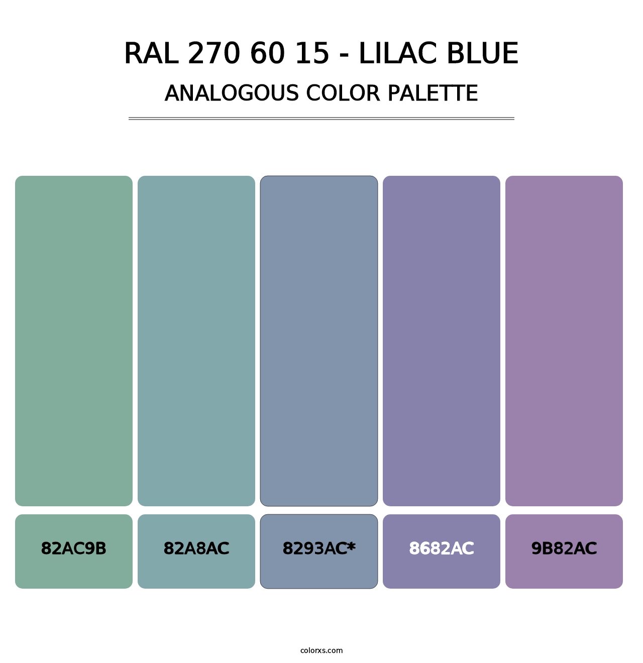 RAL 270 60 15 - Lilac Blue - Analogous Color Palette