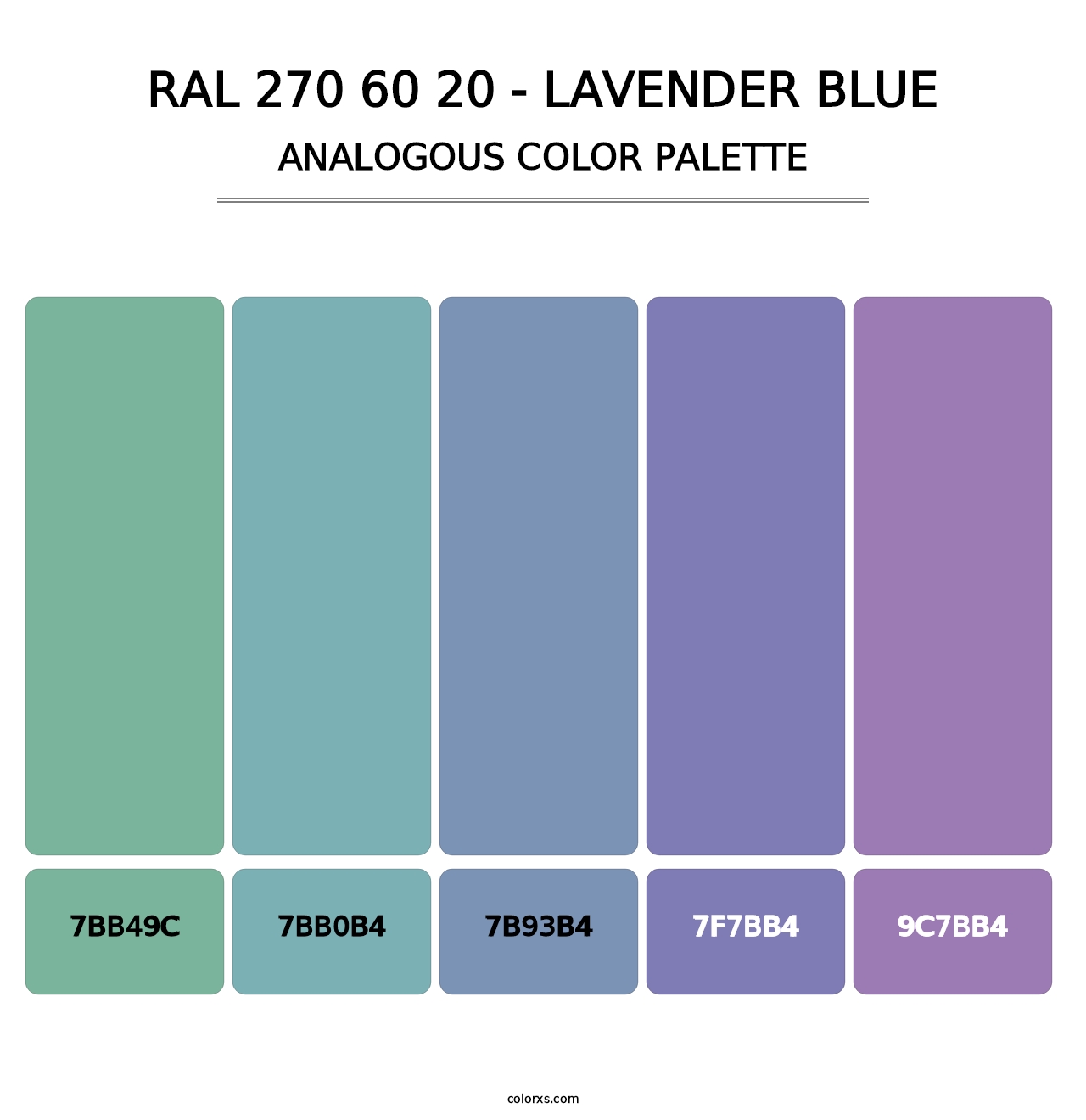 RAL 270 60 20 - Lavender Blue - Analogous Color Palette