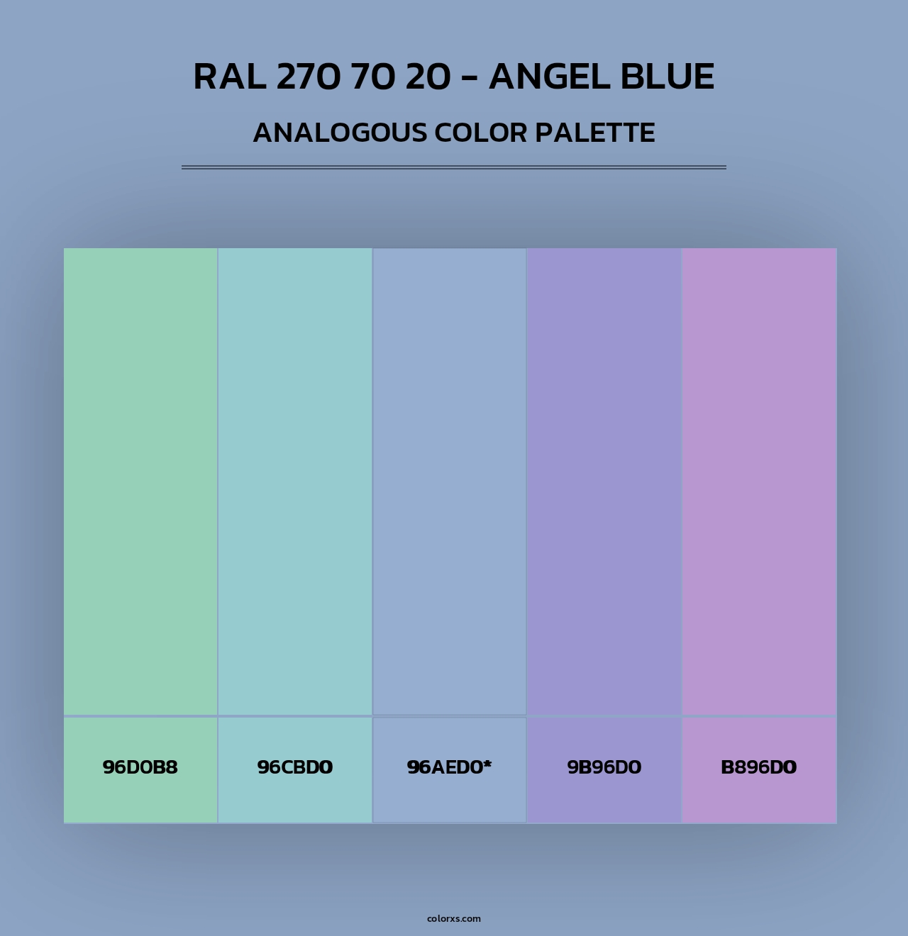 RAL 270 70 20 - Angel Blue - Analogous Color Palette