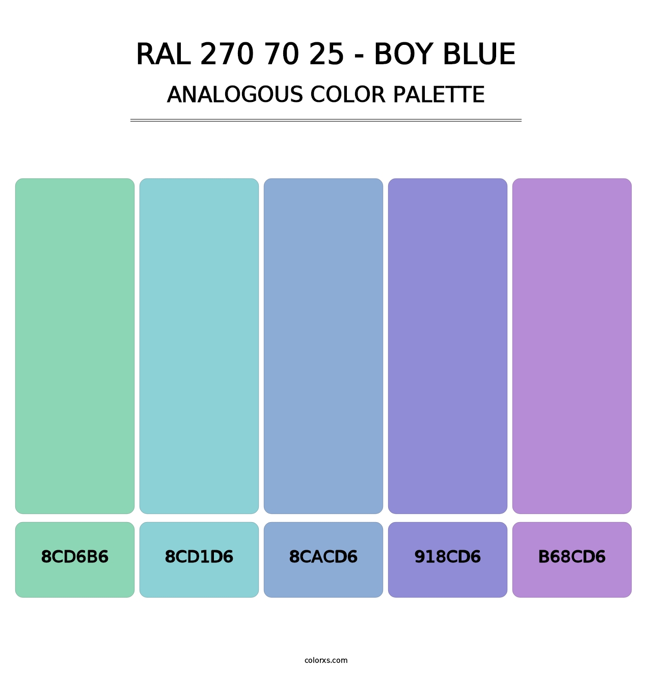 RAL 270 70 25 - Boy Blue - Analogous Color Palette