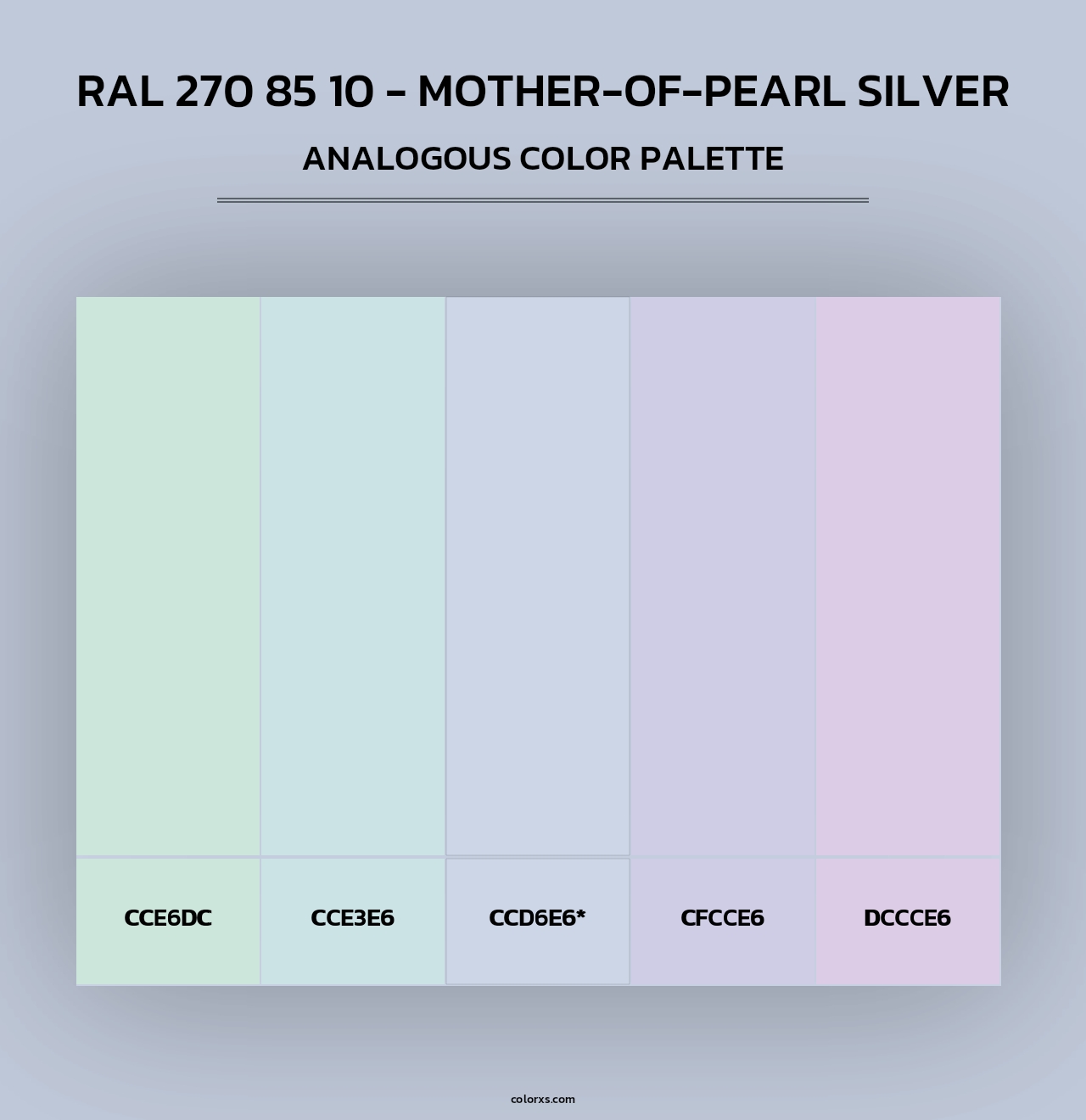 RAL 270 85 10 - Mother-Of-Pearl Silver - Analogous Color Palette