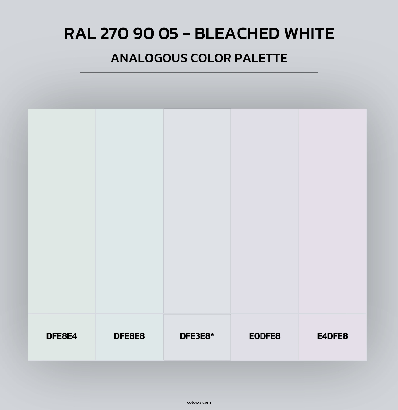 RAL 270 90 05 - Bleached White - Analogous Color Palette