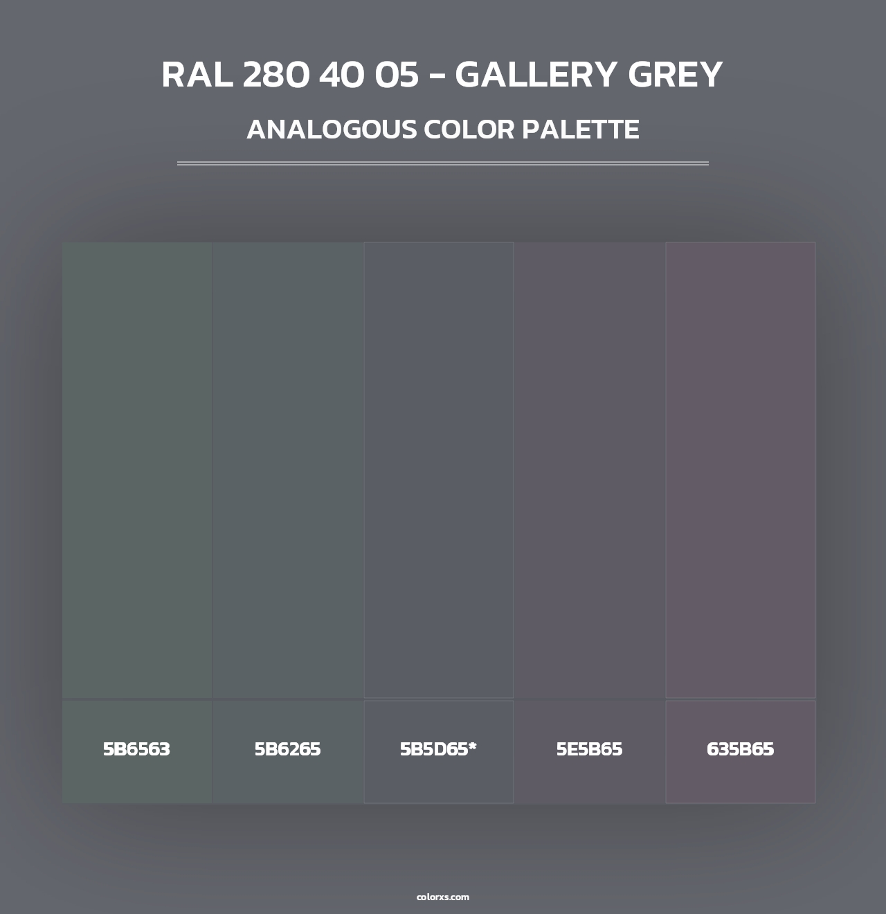 RAL 280 40 05 - Gallery Grey - Analogous Color Palette