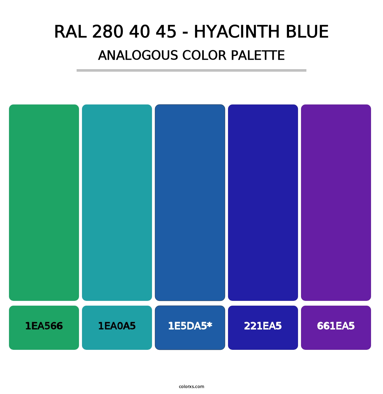 RAL 280 40 45 - Hyacinth Blue - Analogous Color Palette