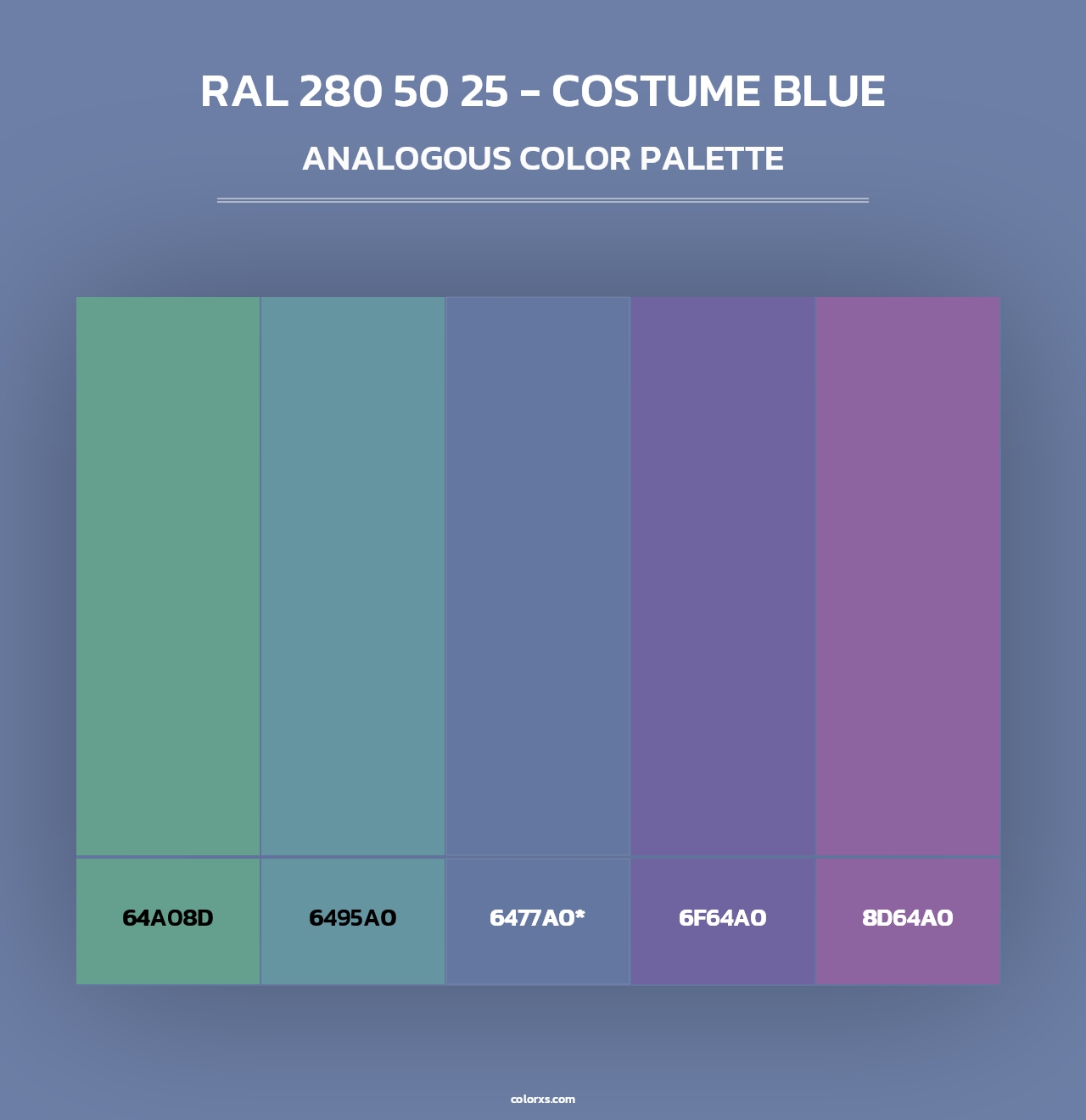 RAL 280 50 25 - Costume Blue - Analogous Color Palette