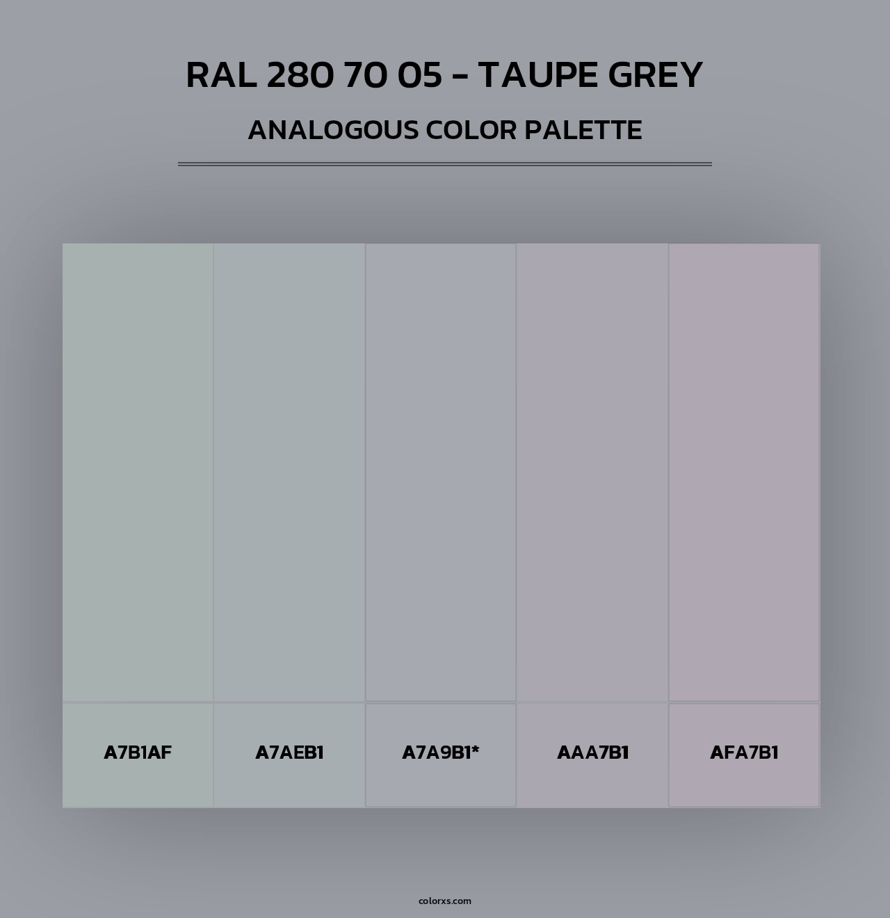 RAL 280 70 05 - Taupe Grey - Analogous Color Palette