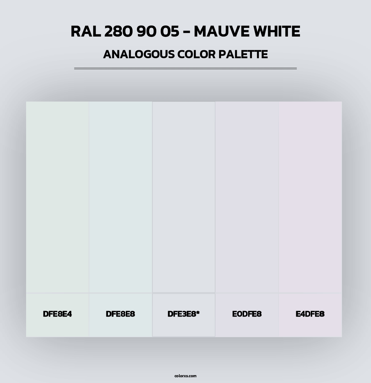 RAL 280 90 05 - Mauve White - Analogous Color Palette