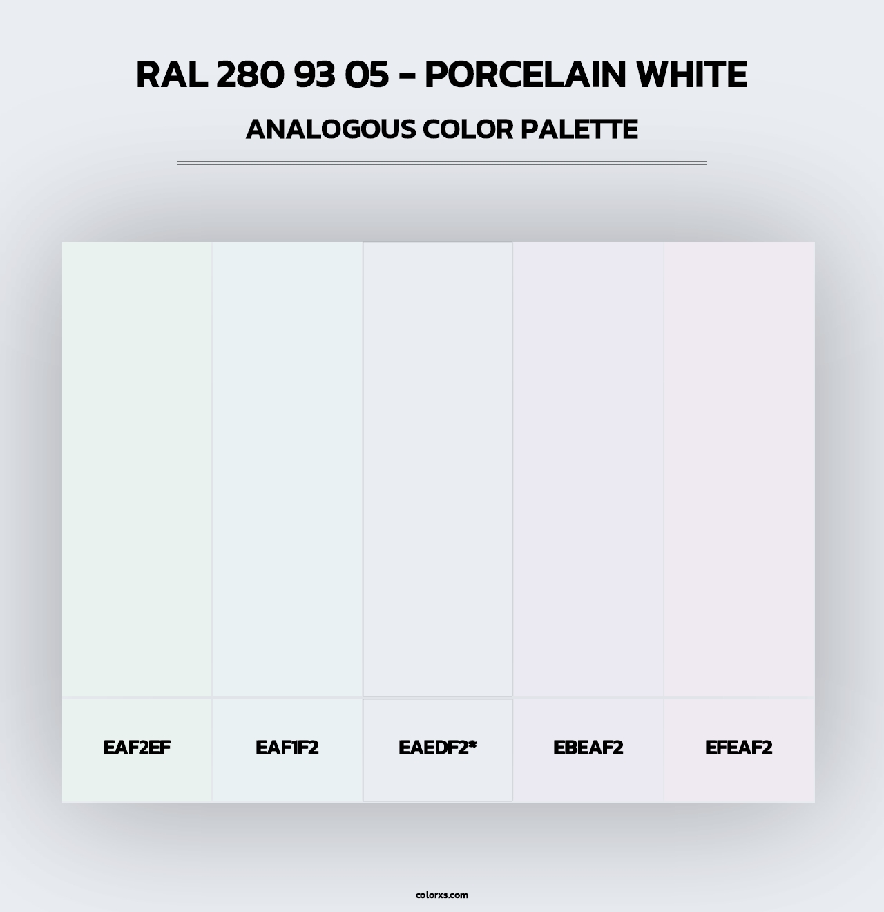 RAL 280 93 05 - Porcelain White - Analogous Color Palette