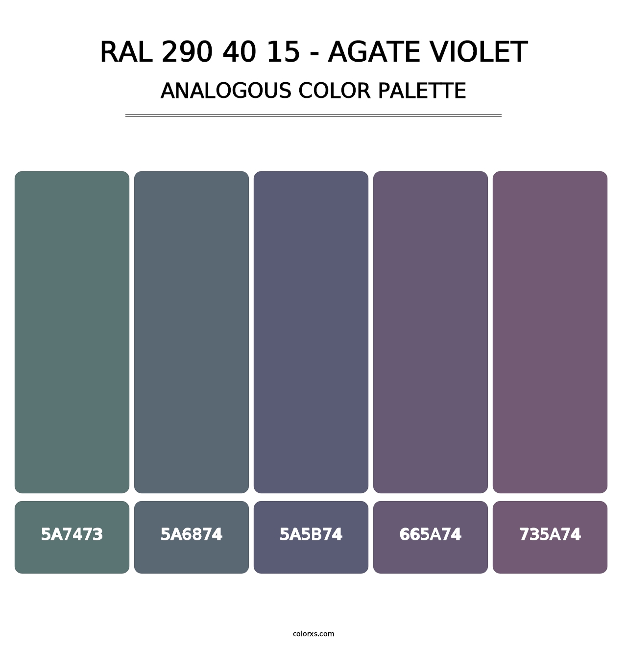RAL 290 40 15 - Agate Violet - Analogous Color Palette
