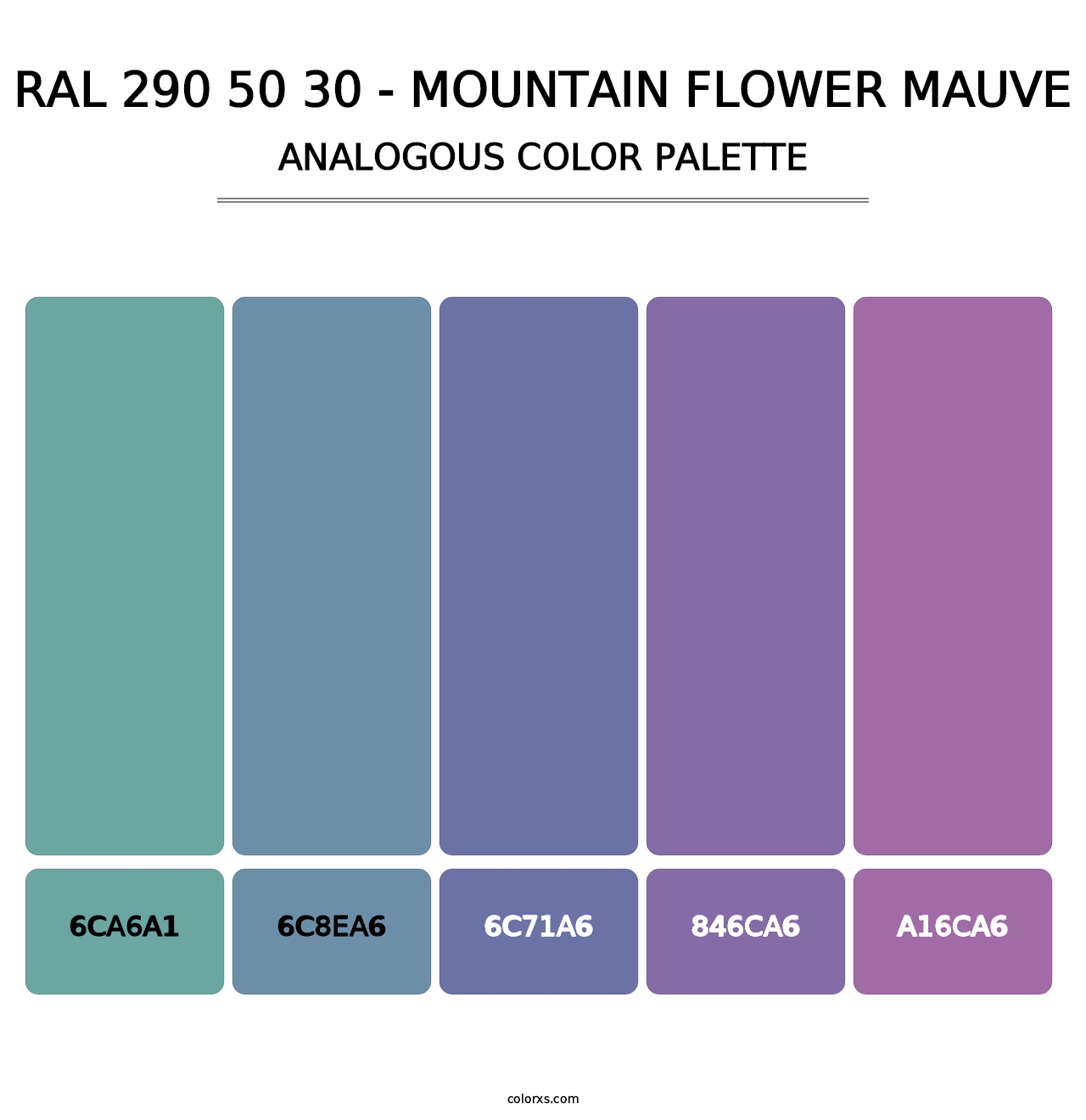 RAL 290 50 30 - Mountain Flower Mauve - Analogous Color Palette