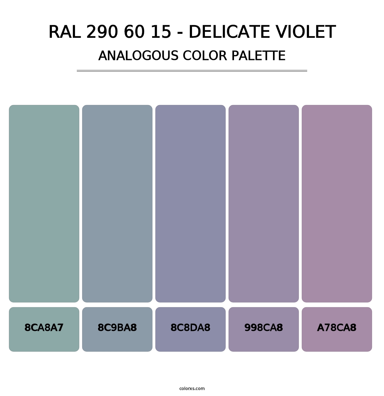 RAL 290 60 15 - Delicate Violet - Analogous Color Palette