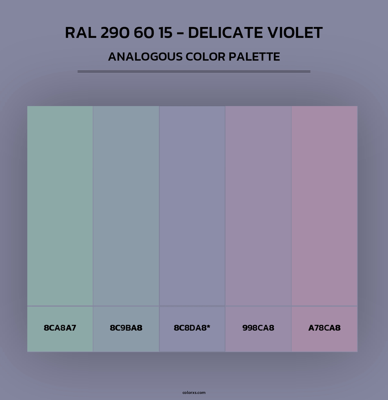 RAL 290 60 15 - Delicate Violet - Analogous Color Palette