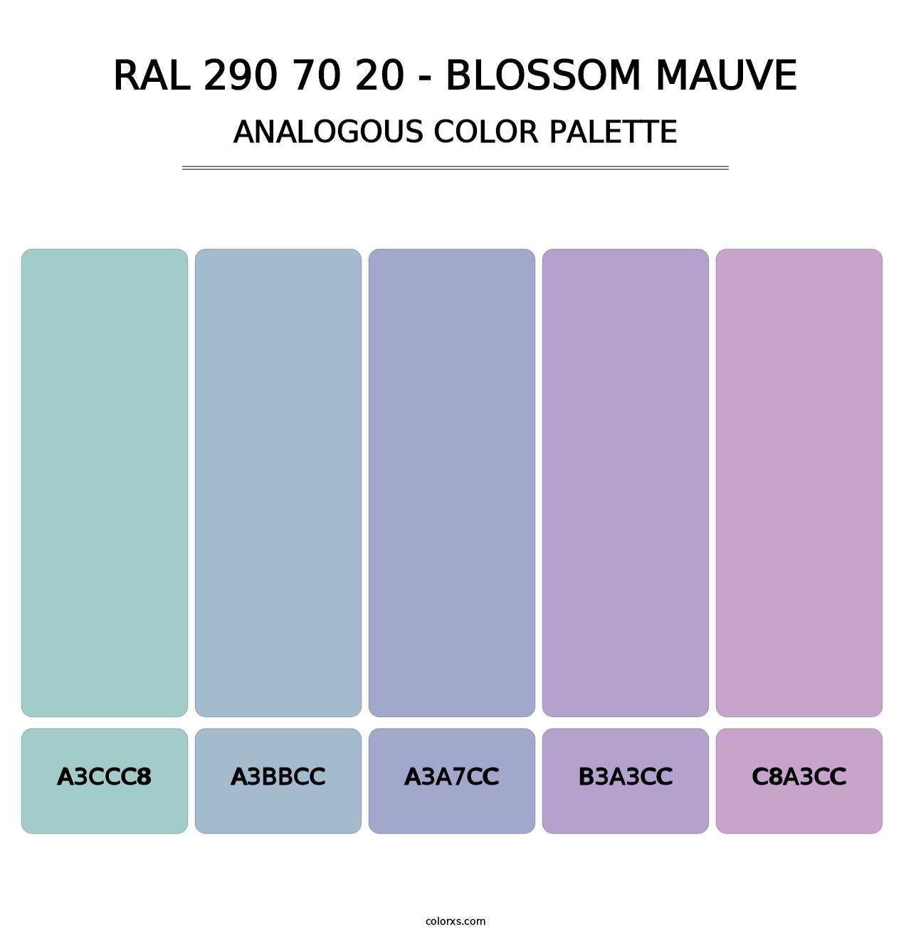 RAL 290 70 20 - Blossom Mauve - Analogous Color Palette