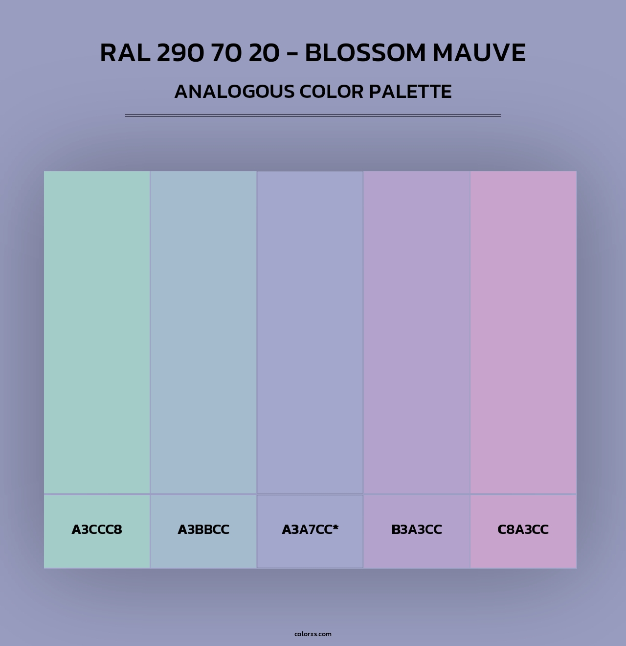 RAL 290 70 20 - Blossom Mauve - Analogous Color Palette