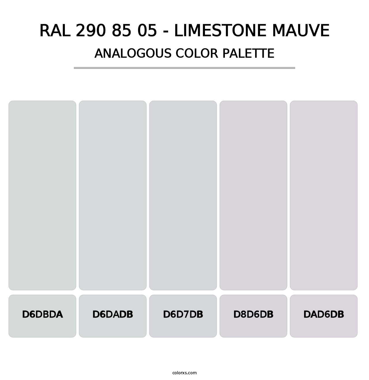 RAL 290 85 05 - Limestone Mauve - Analogous Color Palette