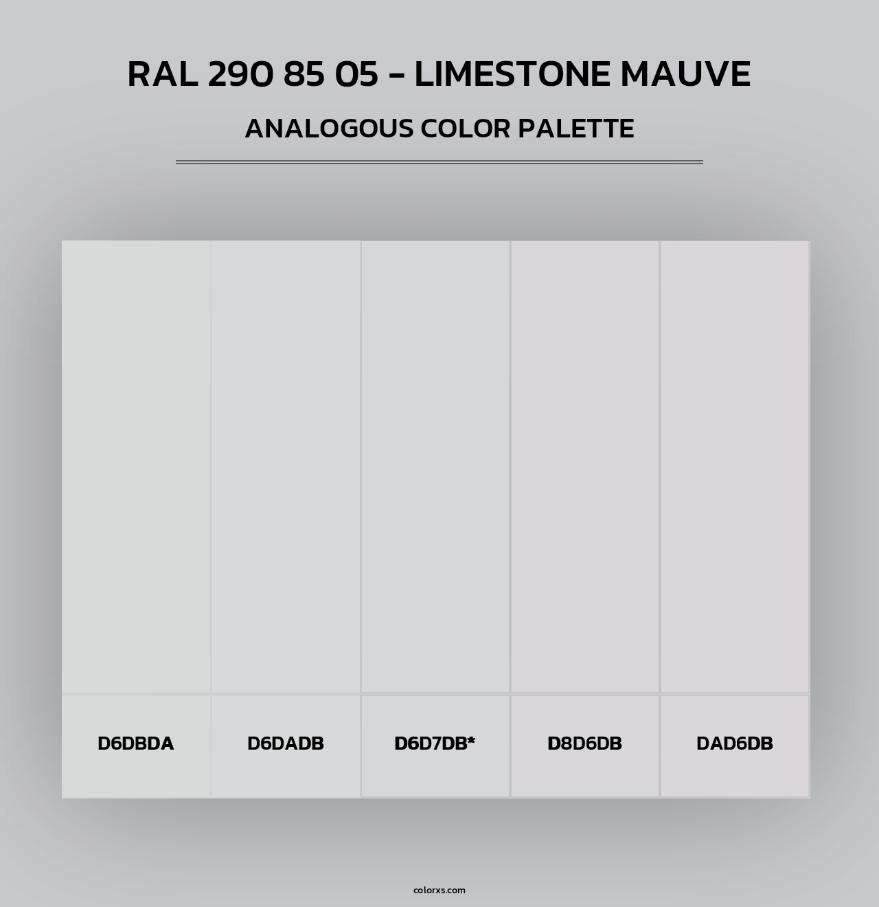RAL 290 85 05 - Limestone Mauve - Analogous Color Palette