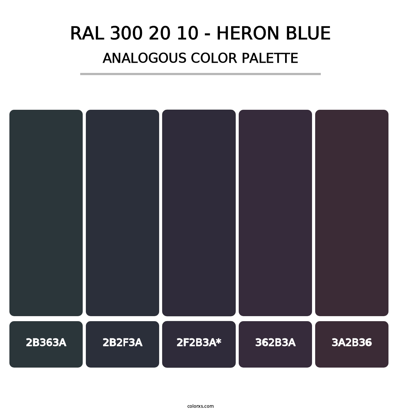 RAL 300 20 10 - Heron Blue - Analogous Color Palette