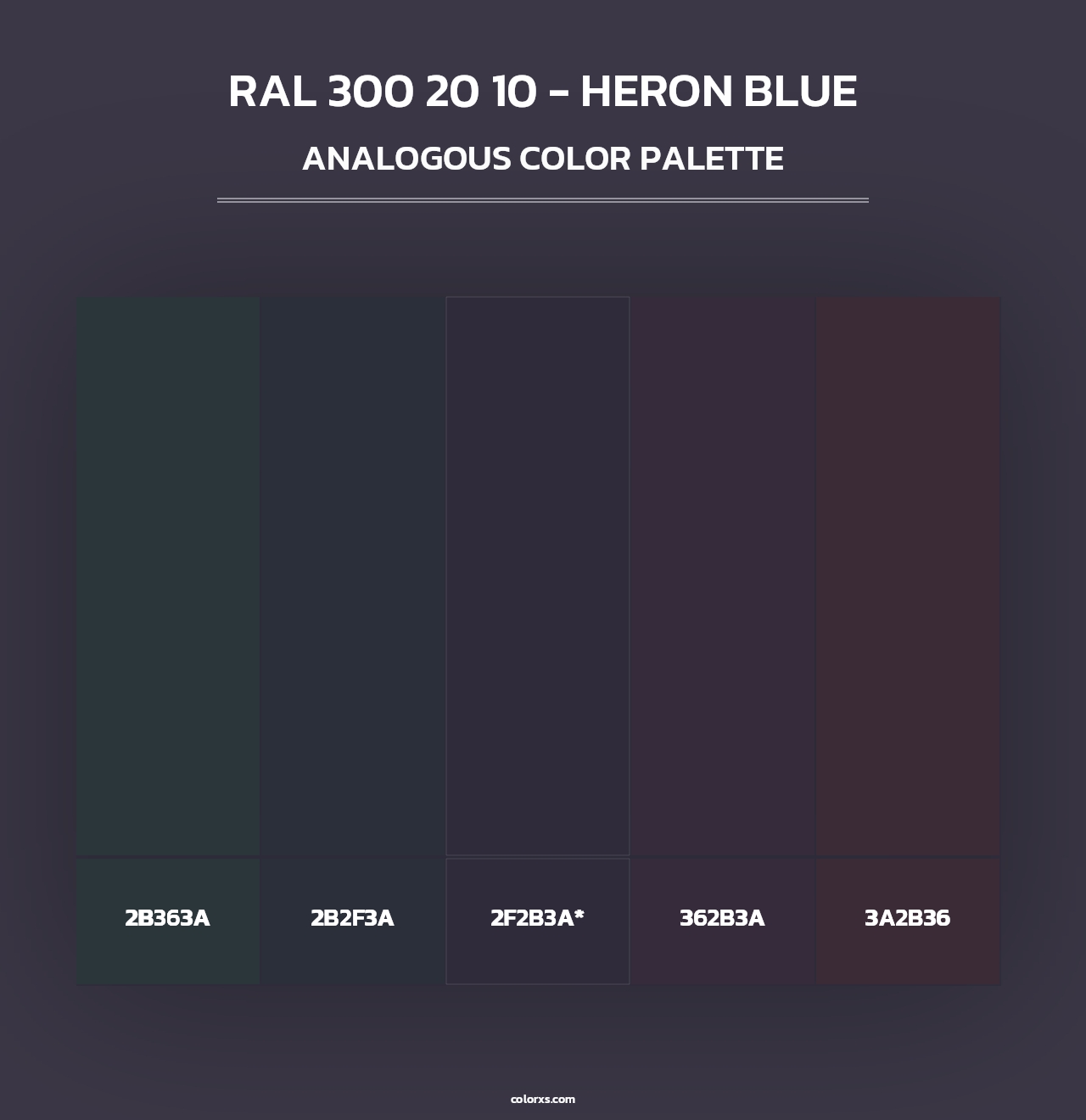 RAL 300 20 10 - Heron Blue - Analogous Color Palette