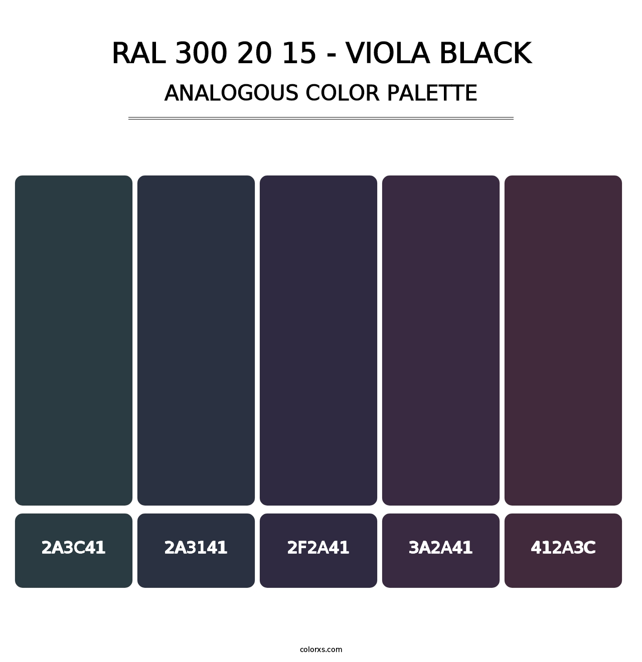 RAL 300 20 15 - Viola Black - Analogous Color Palette