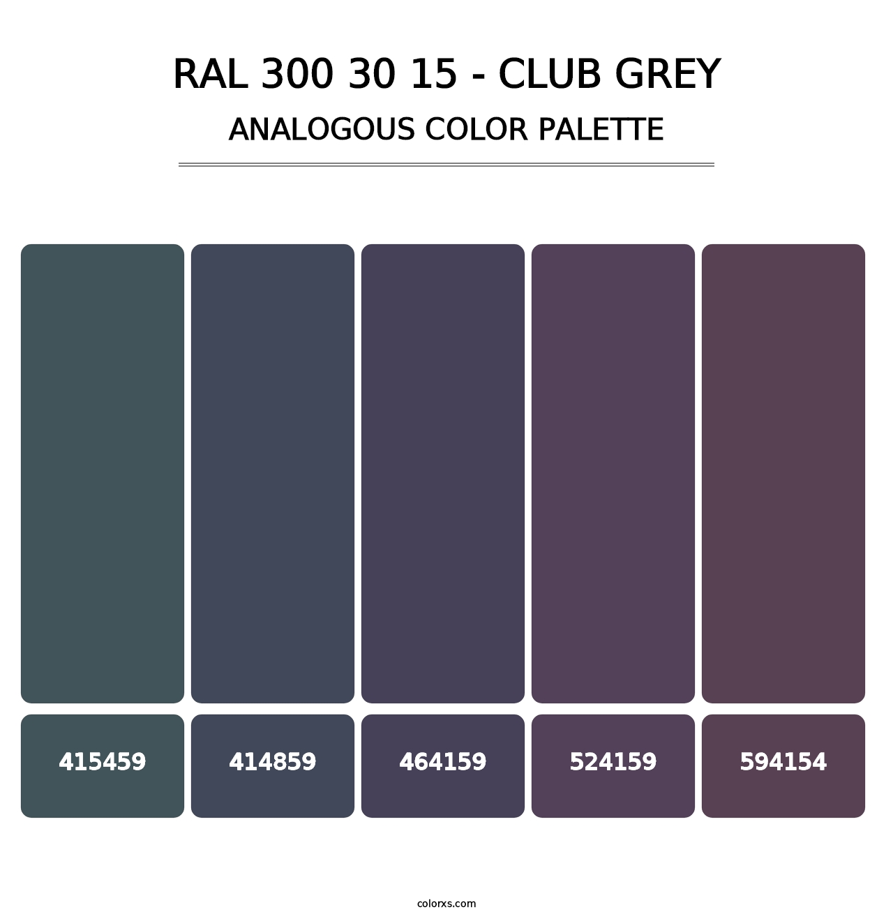 RAL 300 30 15 - Club Grey - Analogous Color Palette